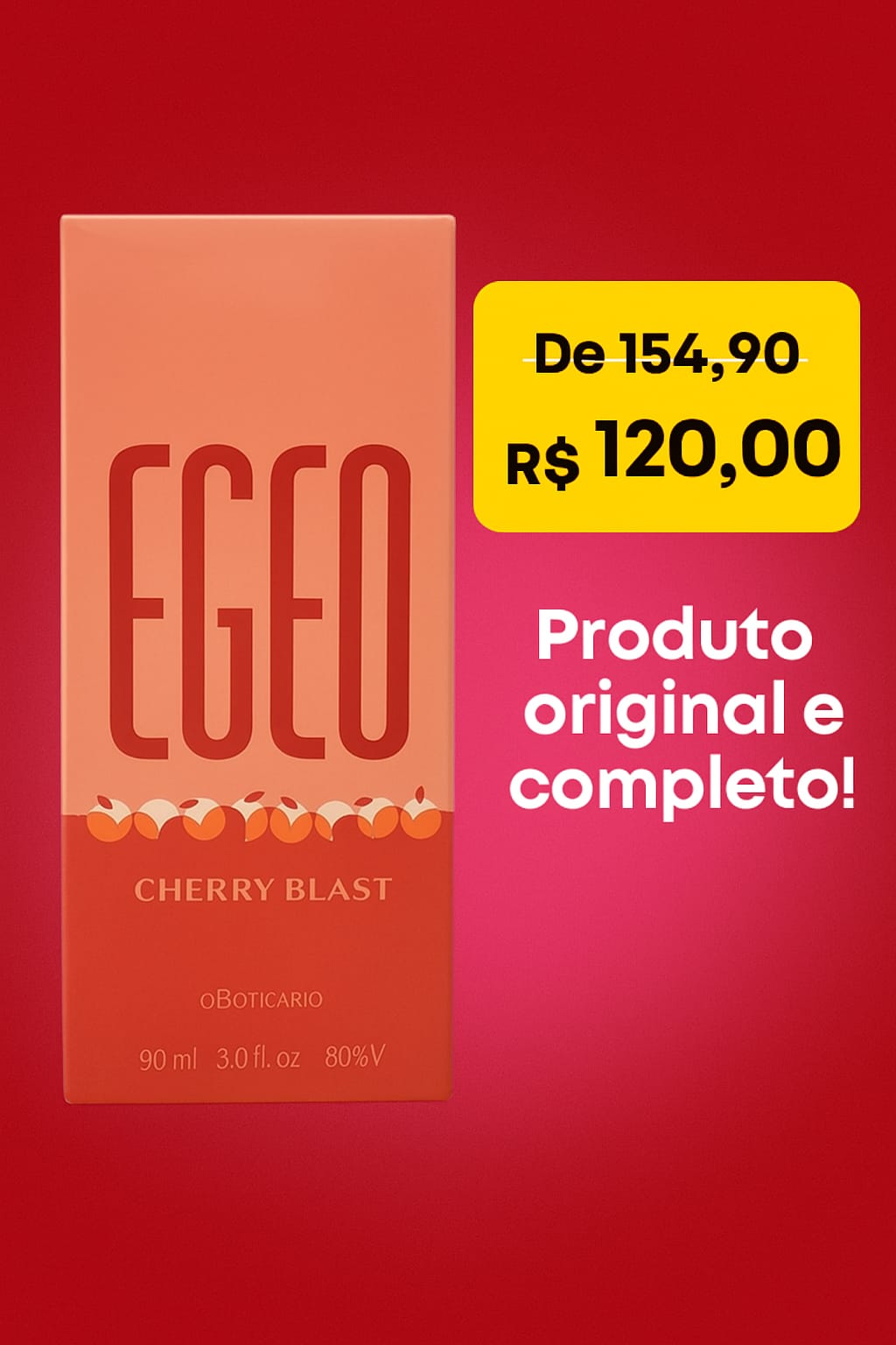 Imagem do produto Egeo Cherry Blast Desodorante Colônia 90ml