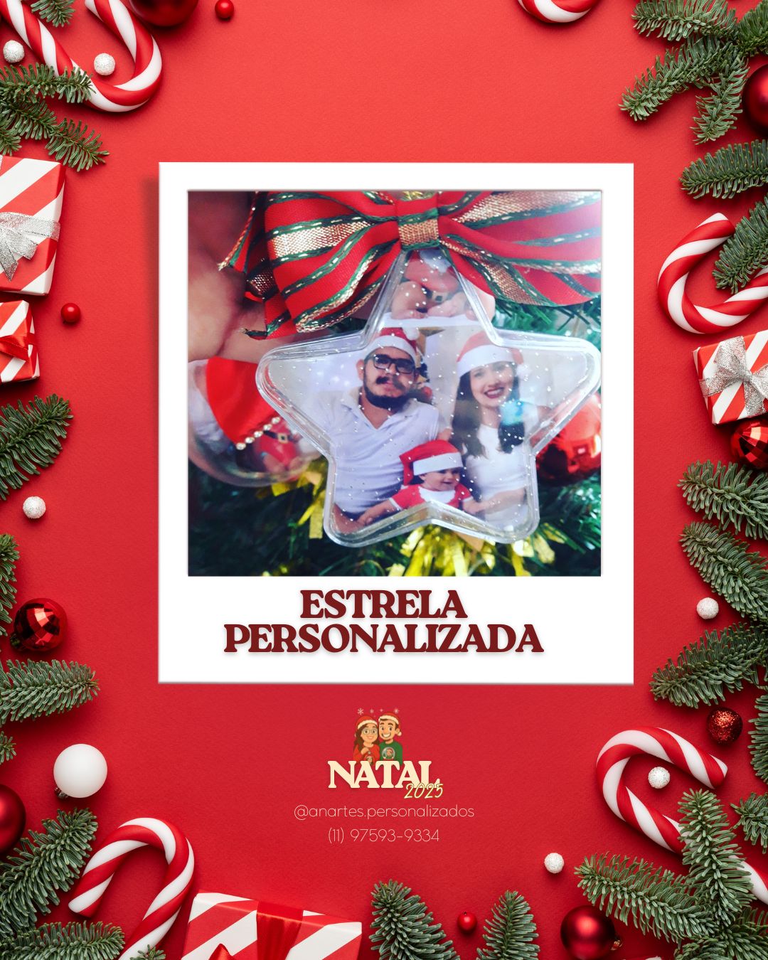 Imagem do produto Estrela de Natal com Foto