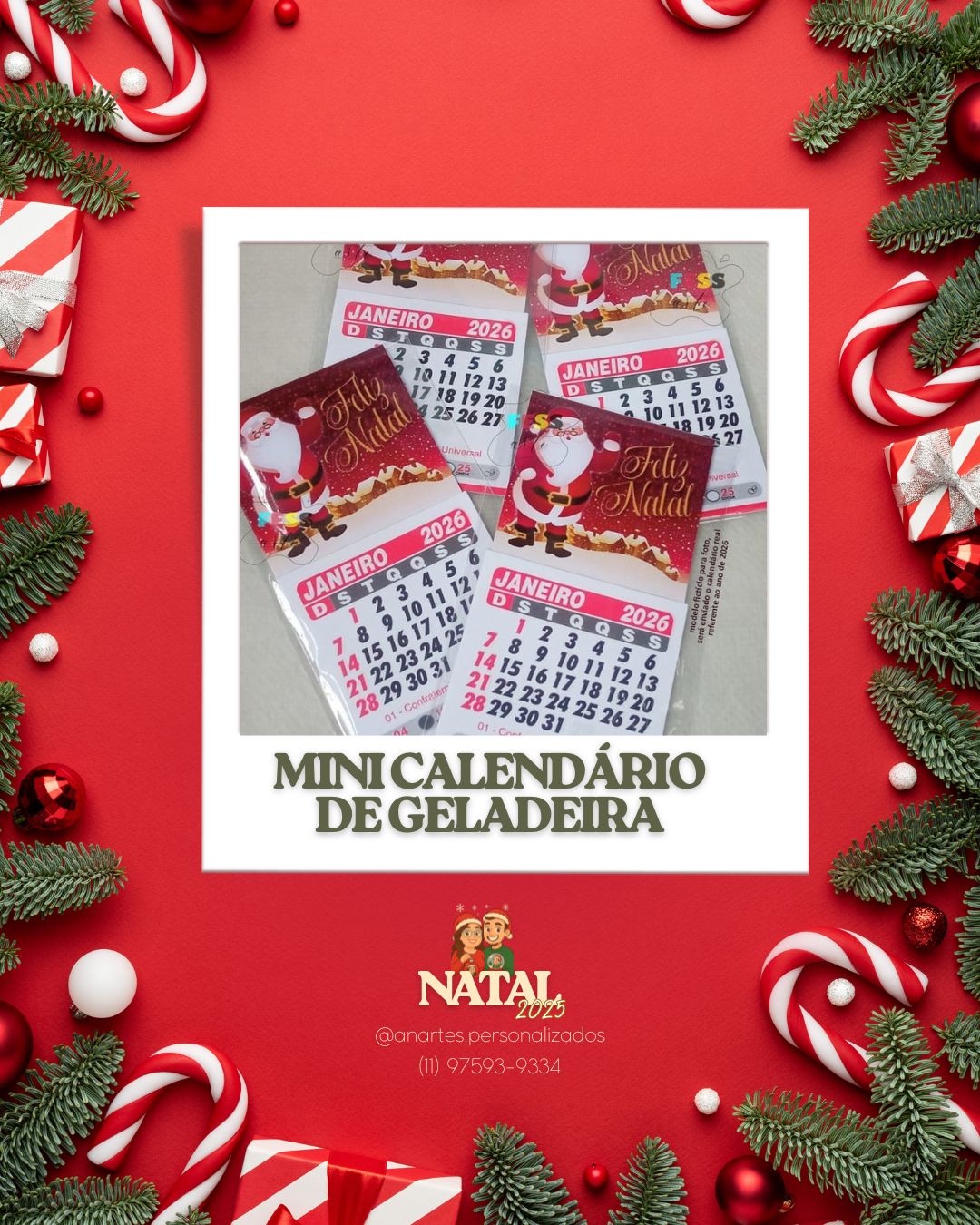 Imagem do produto Mini Calendário de Geladeira