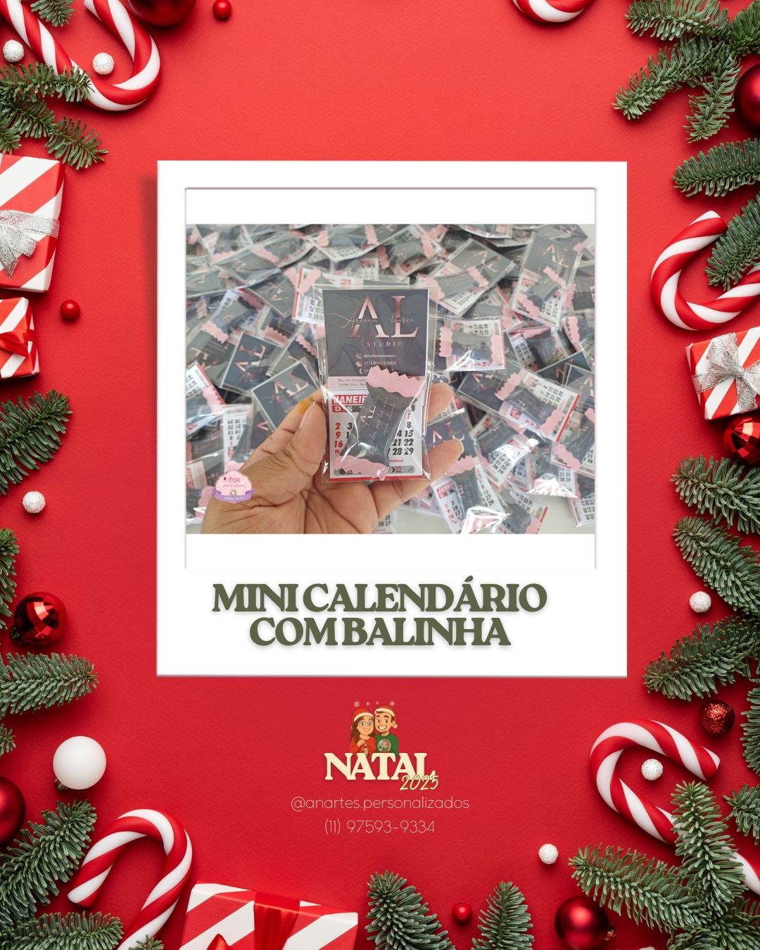 Imagem do produto Mini Calendário de Geladeira com Balinha